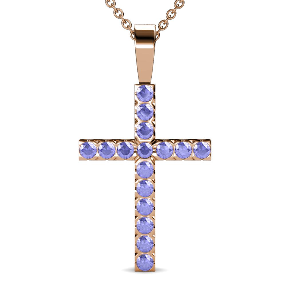 Aja Tanzanite Cross Pendant 