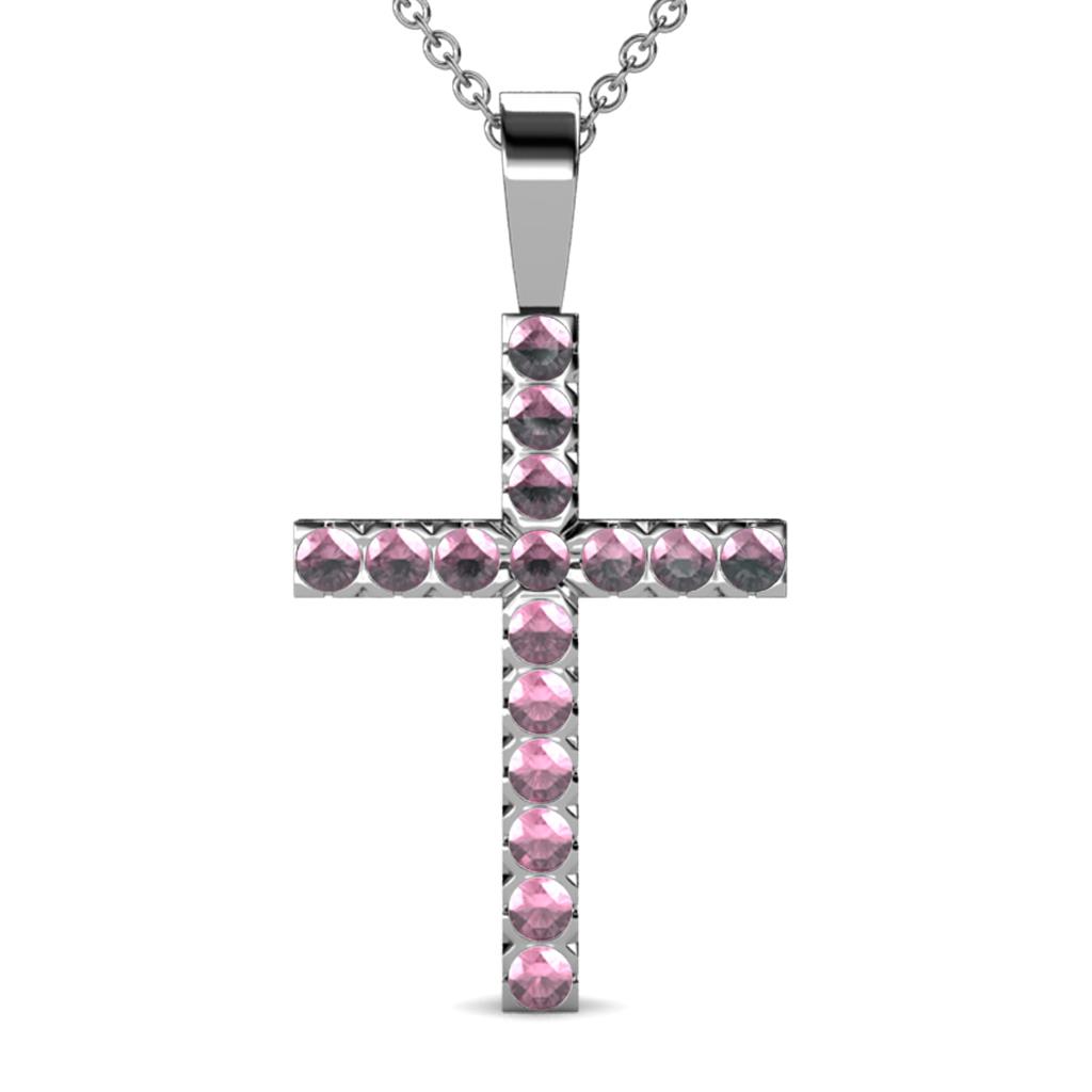 Aja Pink Tourmaline Cross Pendant 