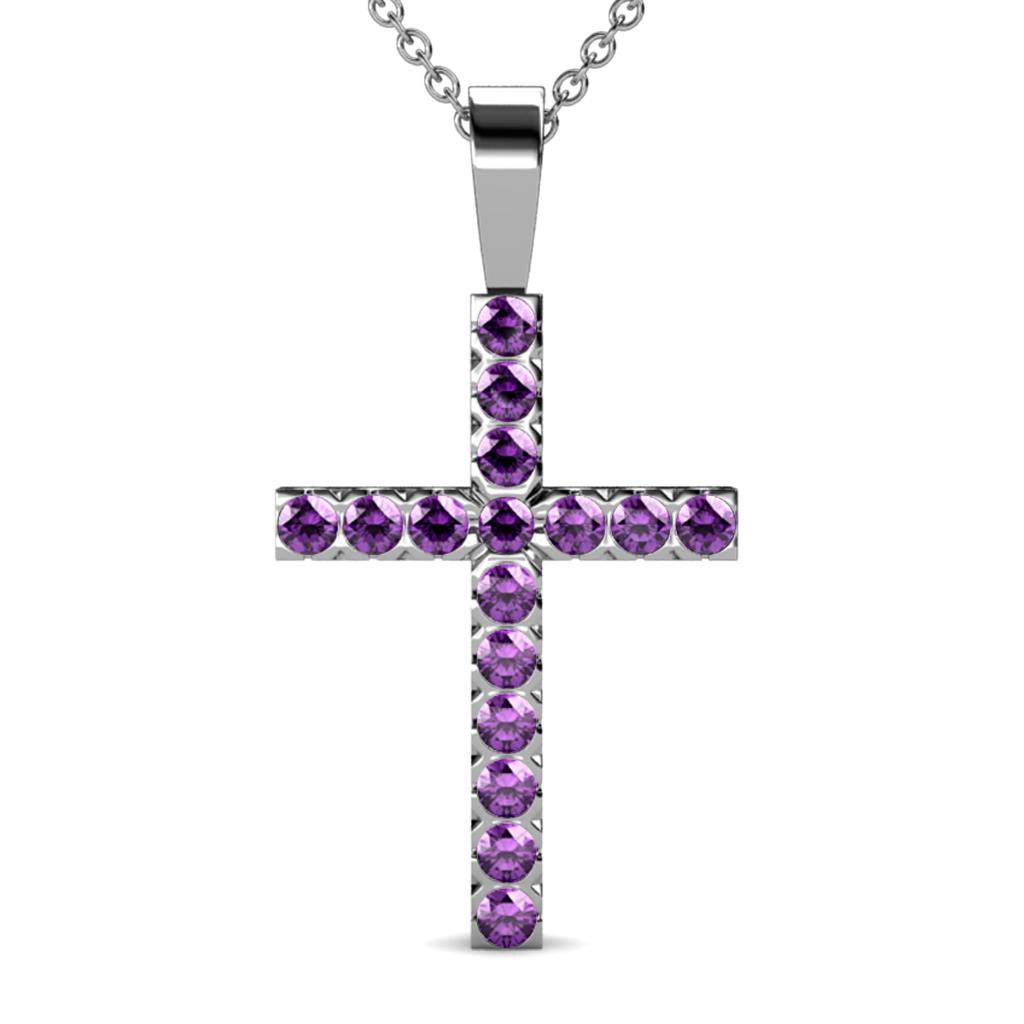 Aja Amethyst Cross Pendant 