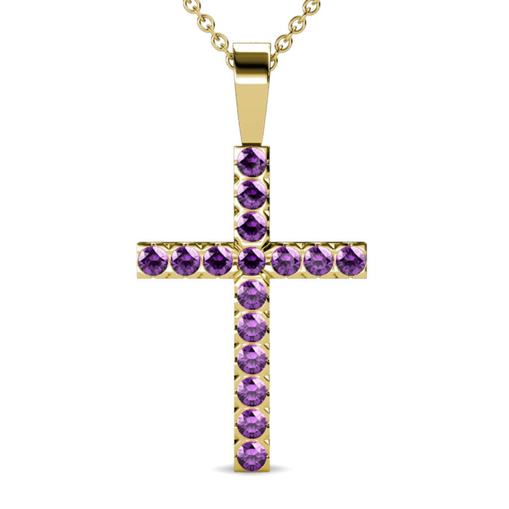 Aja Amethyst Cross Pendant 