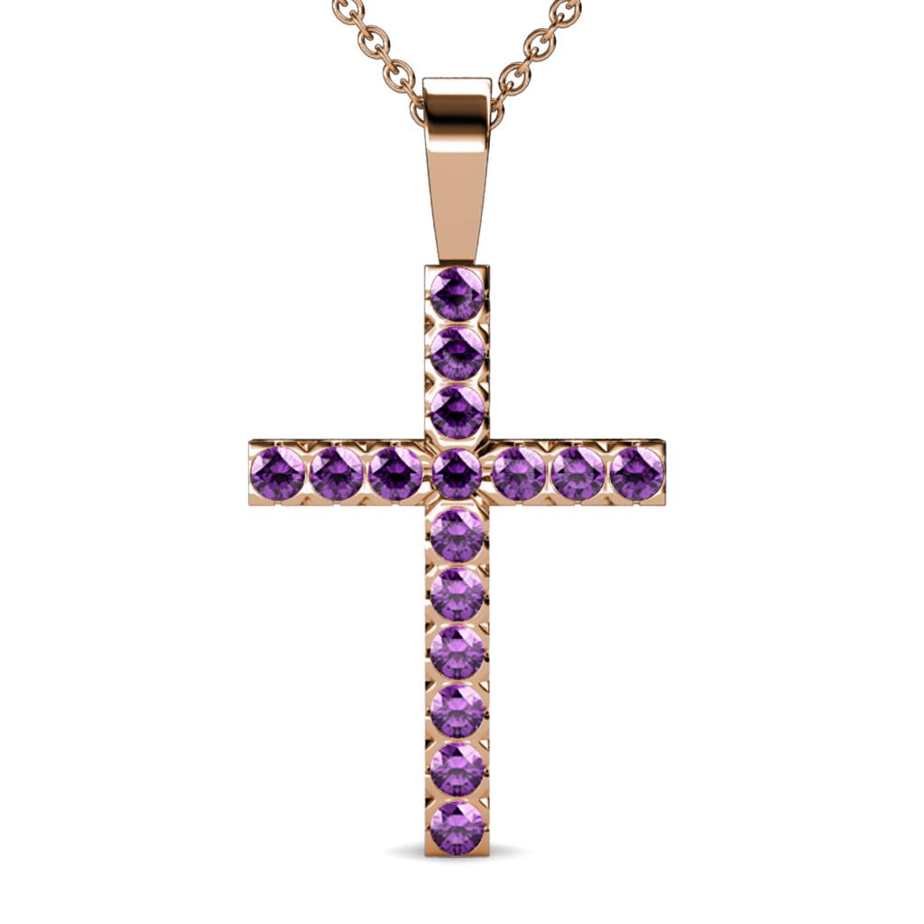 Aja Amethyst Cross Pendant 