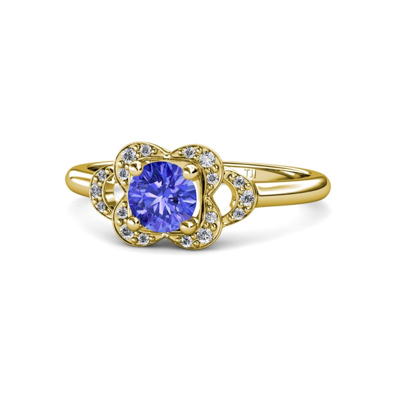 Kyra Signature Tanzanite and Diamond Engagement Ring 