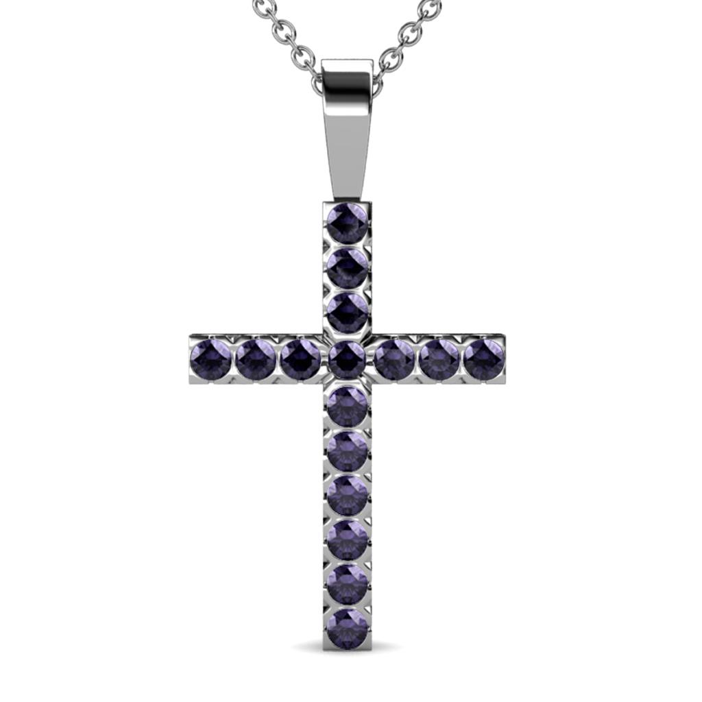 Aja Iolite Cross Pendant 