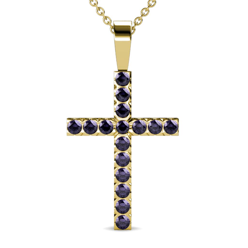 Aja Iolite Cross Pendant 