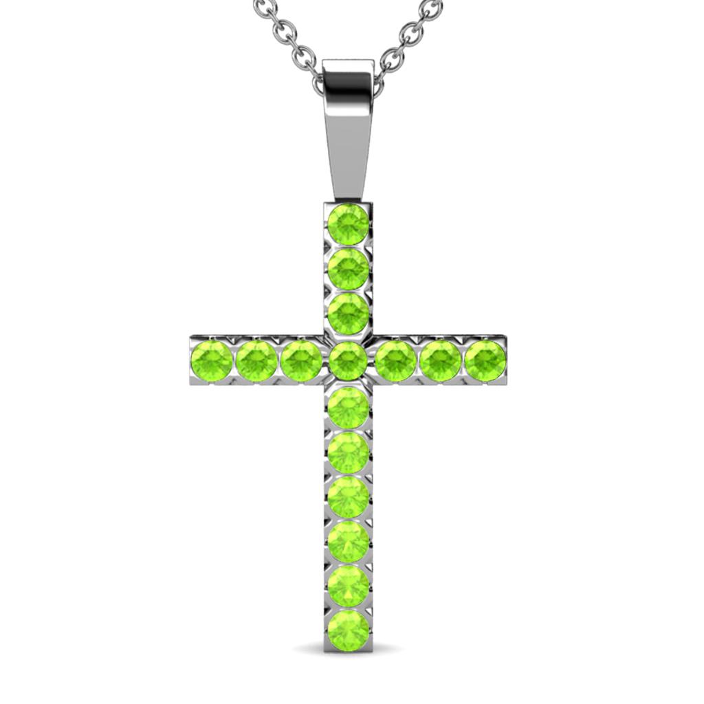 Aja Peridot Cross Pendant 