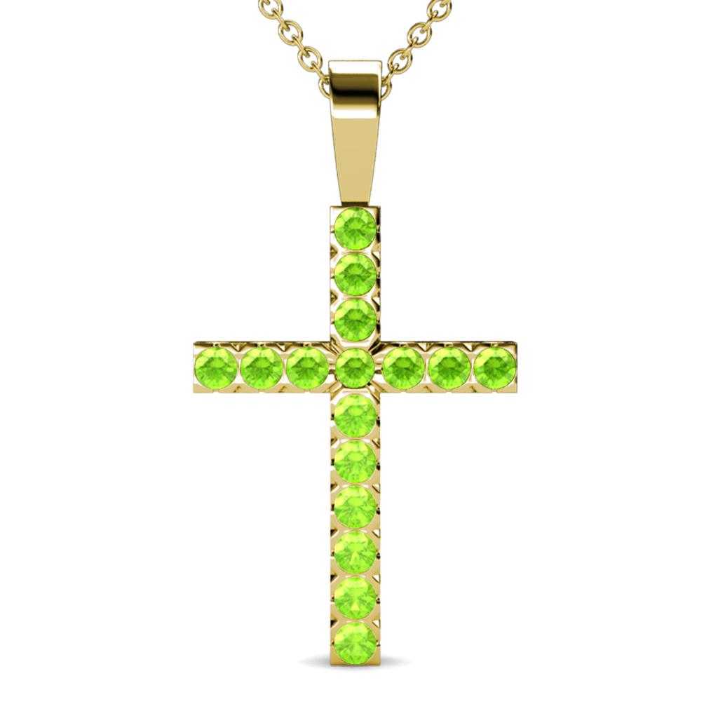 Aja Peridot Cross Pendant 