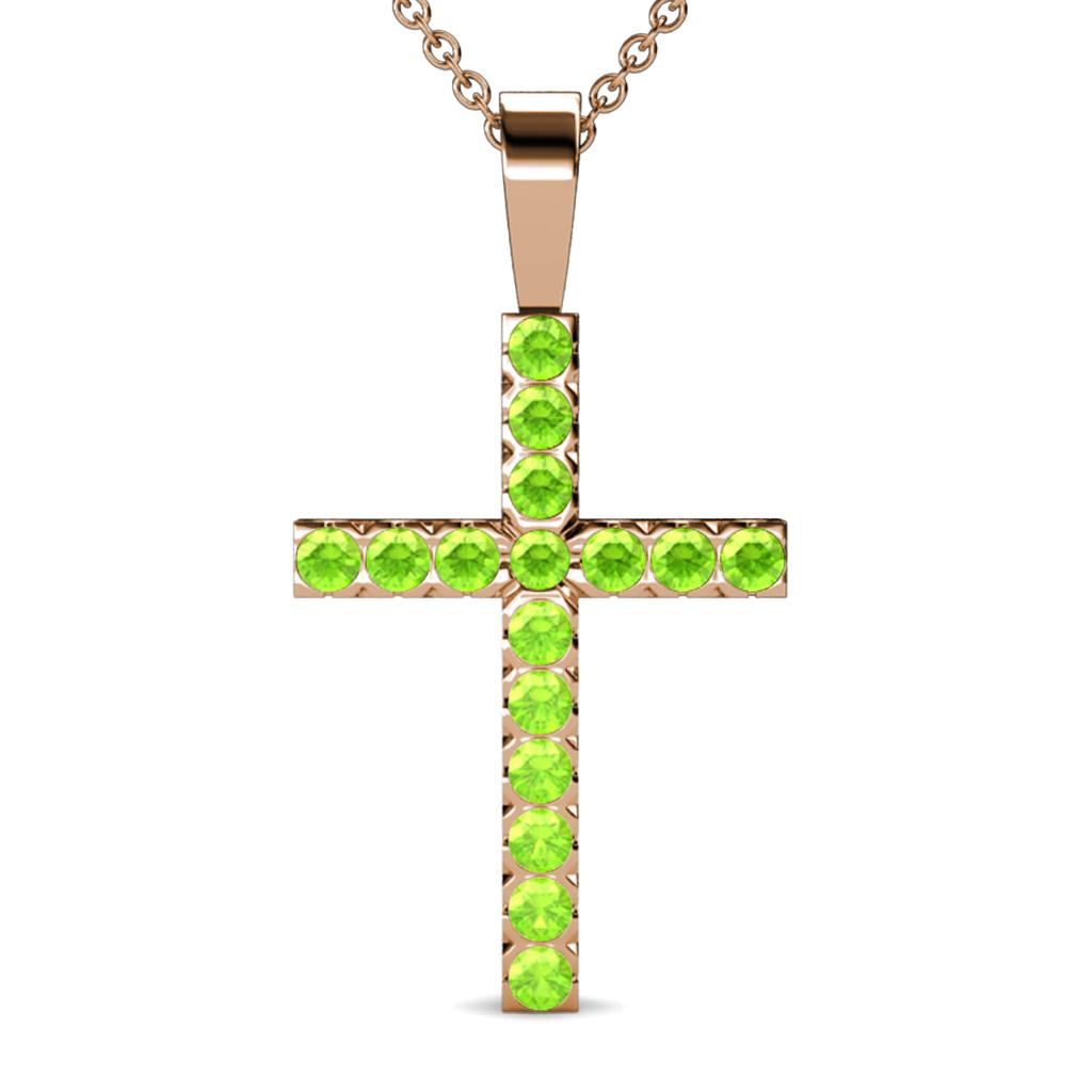 Aja Peridot Cross Pendant 