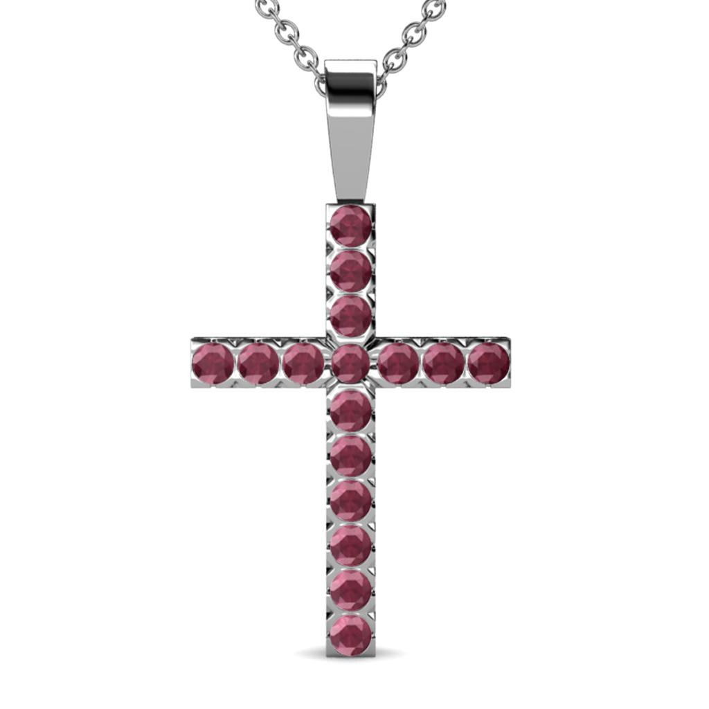 Aja Rhodolite Garnet Cross Pendant 