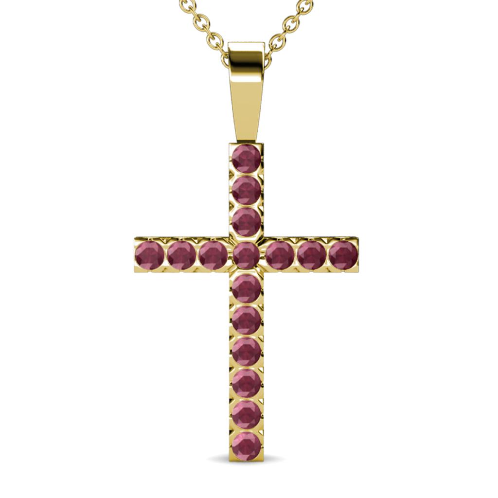 Aja Rhodolite Garnet Cross Pendant 