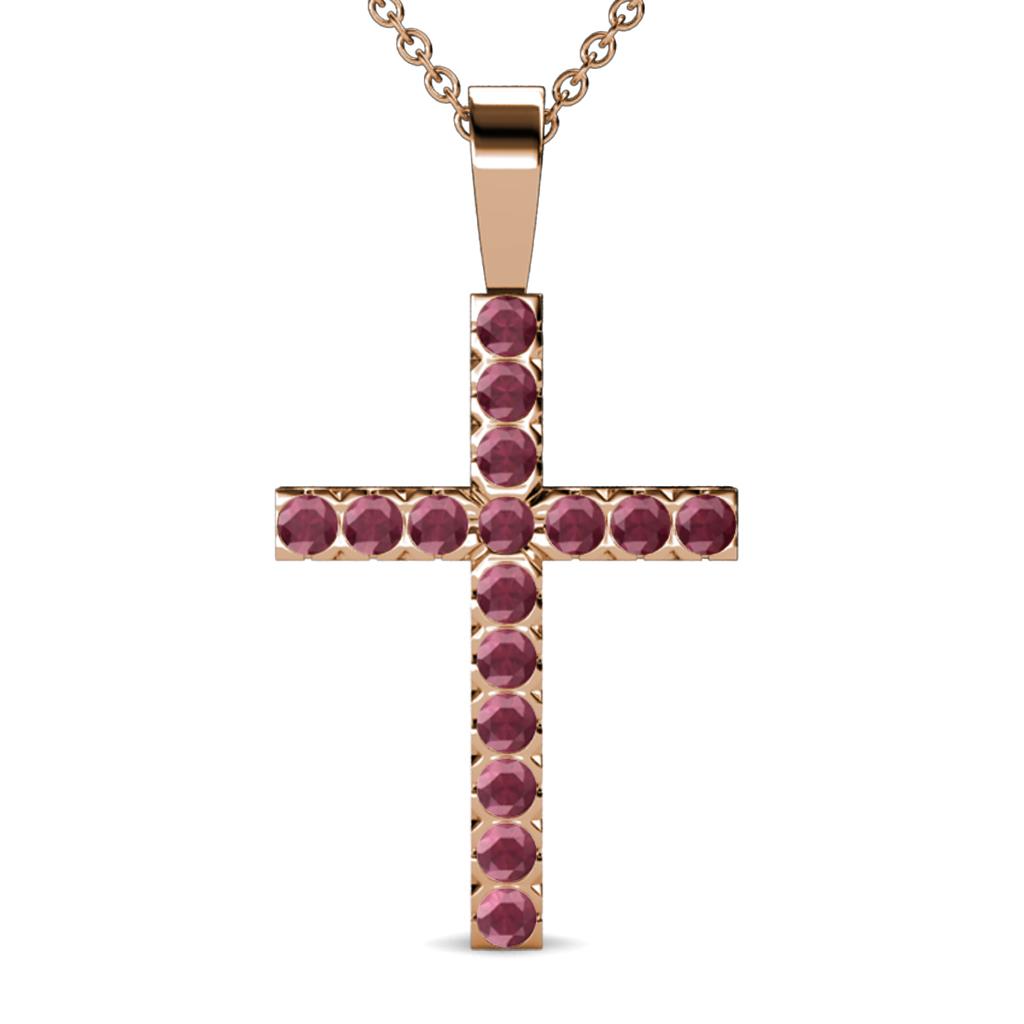 Aja Rhodolite Garnet Cross Pendant 