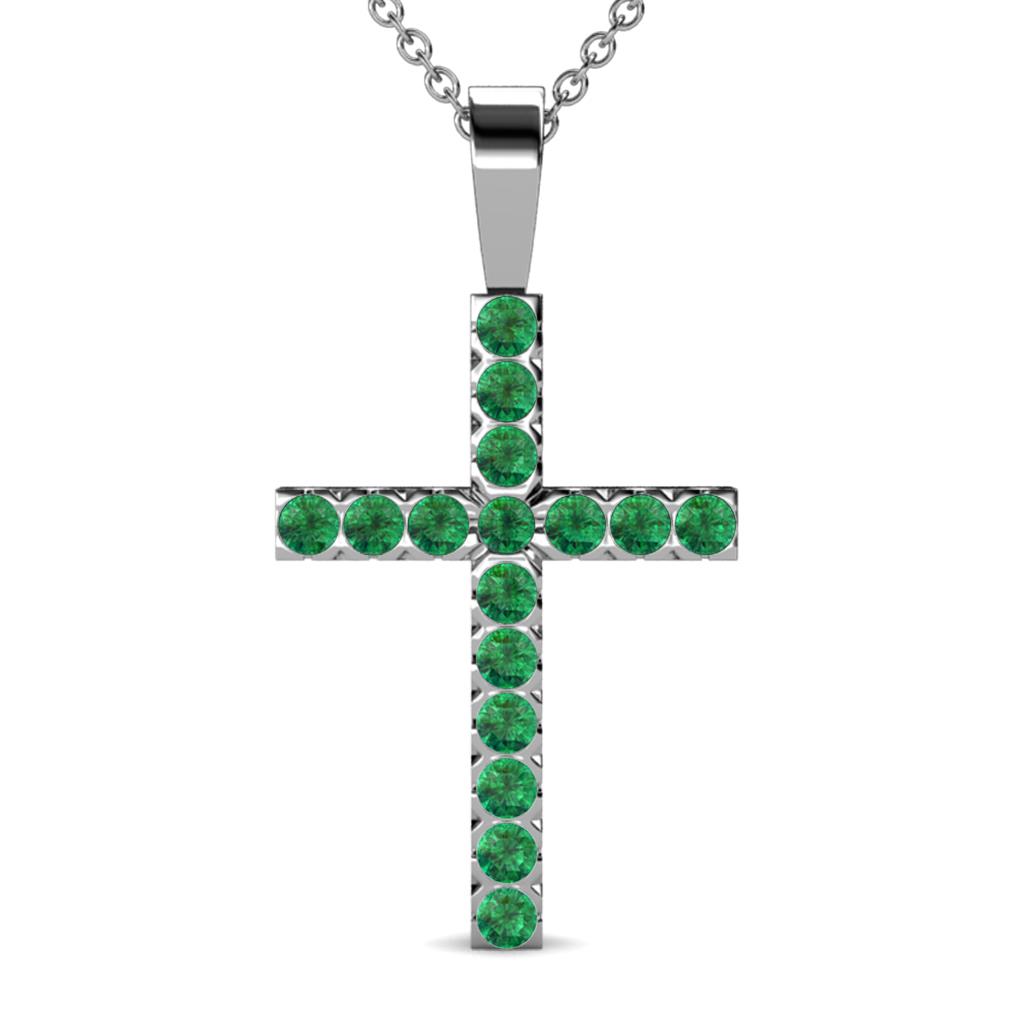 Aja Emerald Cross Pendant 