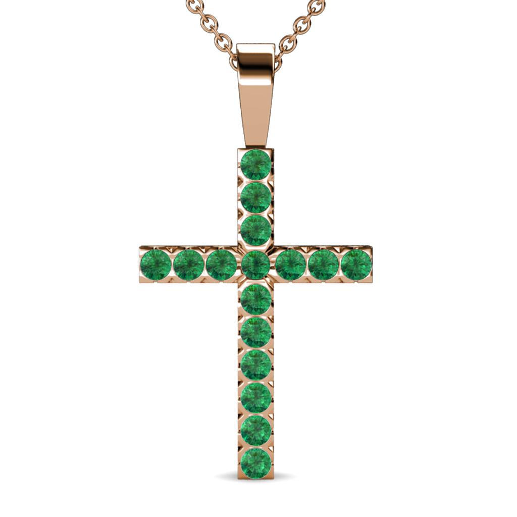 Aja Emerald Cross Pendant 