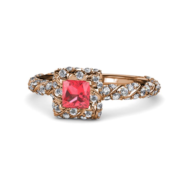 Allene Signature Princess Cut Halo Engagement Ring 