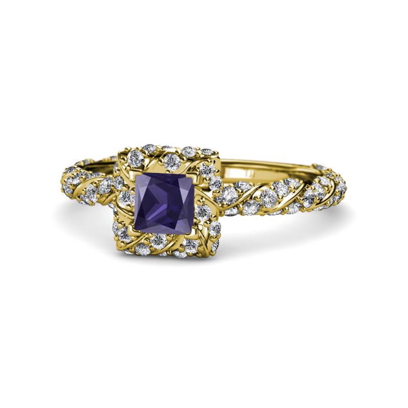 Allene Signature Princess Cut Halo Engagement Ring 