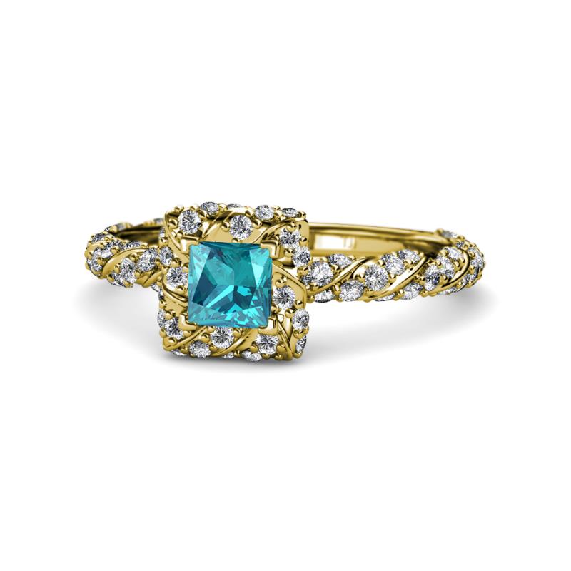 Allene Signature Princess Cut Halo Engagement Ring 