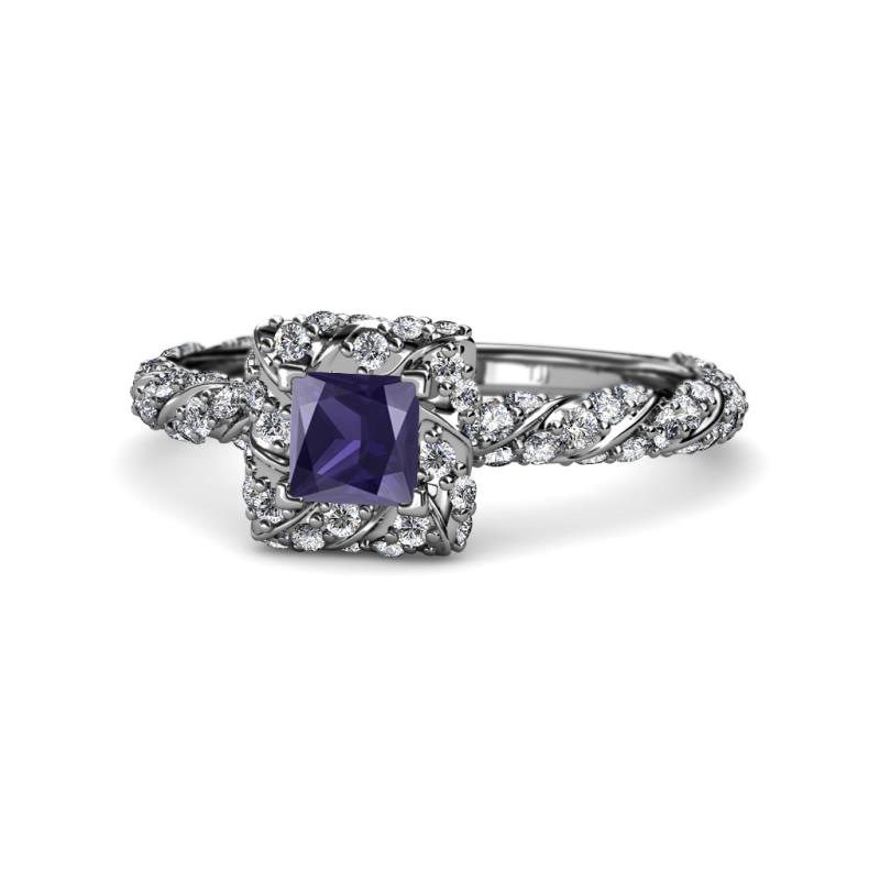 Allene Signature Princess Cut Halo Engagement Ring 