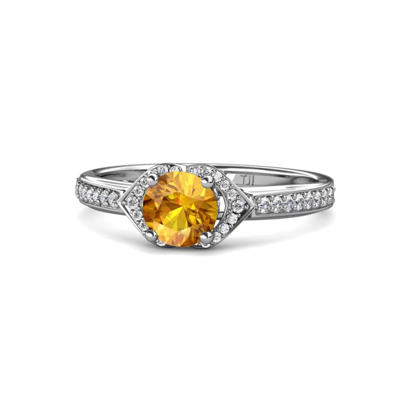 Analia Signature Citrine and Diamond Engagement Ring 