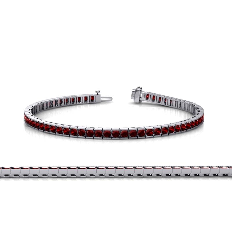 Abril 2.00 mm Red Garnet Eternity Tennis Bracelet 