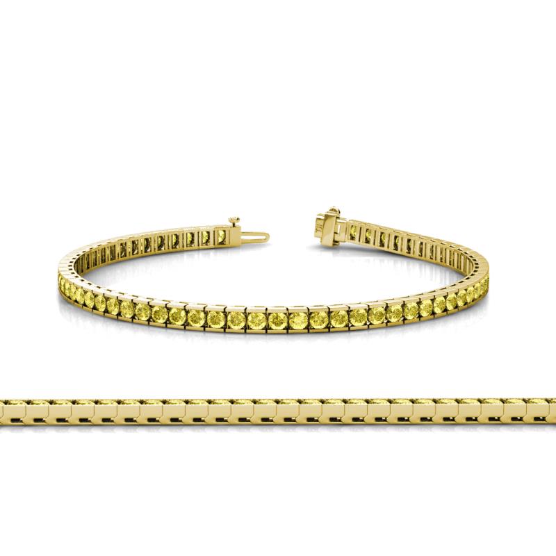Abril 2.00 mm Yellow Sapphire Eternity Tennis Bracelet 