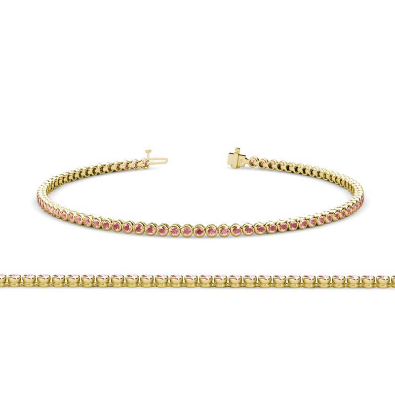 Quon (2mm) Pink Tourmaline Tennis Bracelet 