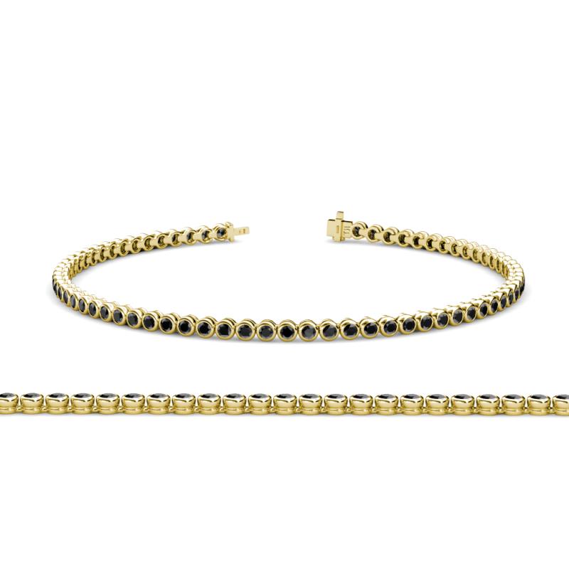Quon (2.4mm) Black Diamond Tennis Bracelet 