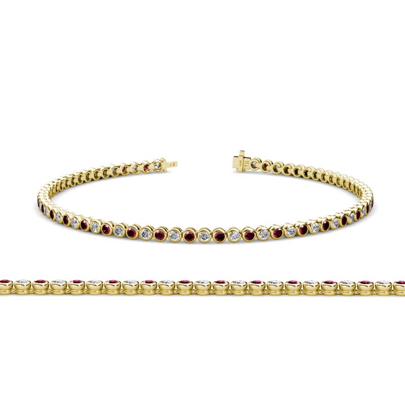 Quon Ruby and Diamond Tennis Bracelet 
