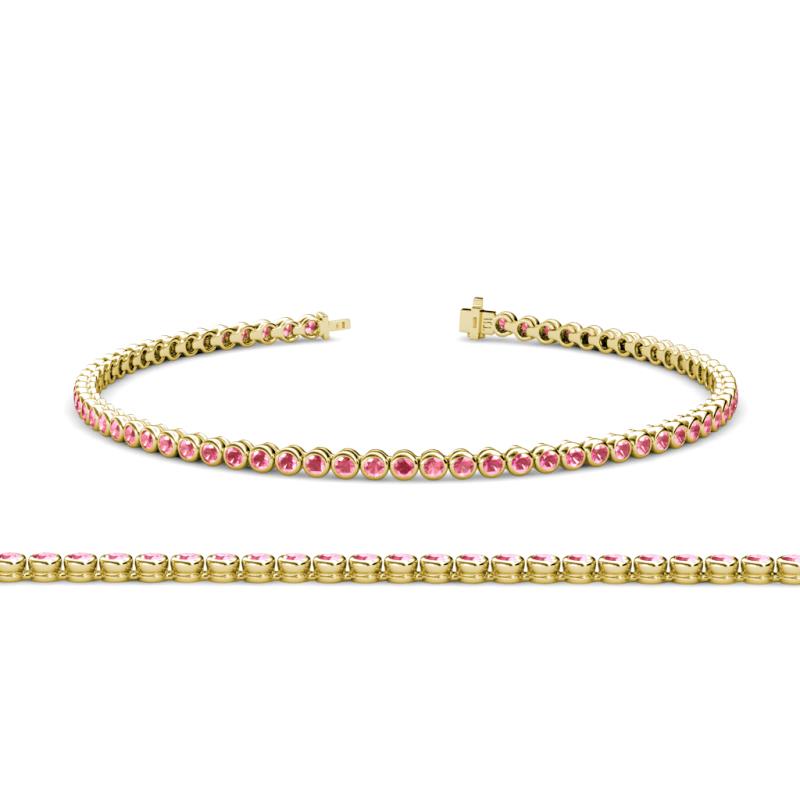 Quon (2.7mm) Pink Tourmaline Tennis Bracelet 