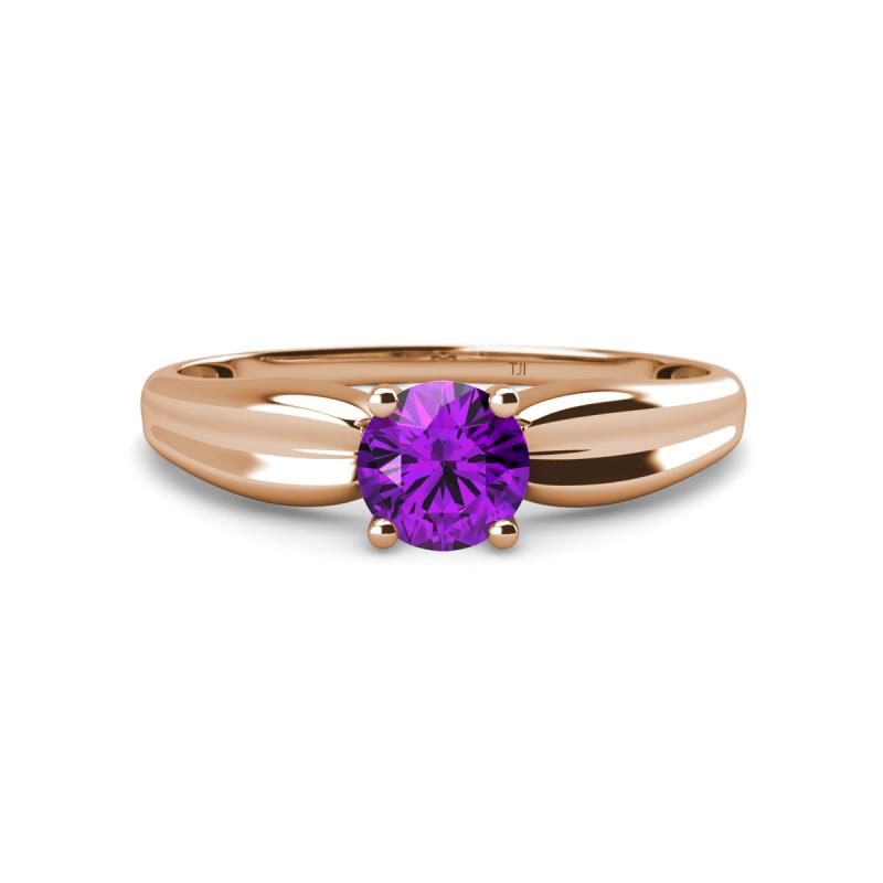 Kelila 6.50 mm Round Amethyst Solitaire Engagement Ring 