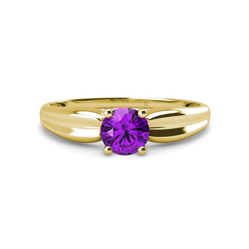 Kelila 6.50 mm Round Amethyst Solitaire Engagement Ring 
