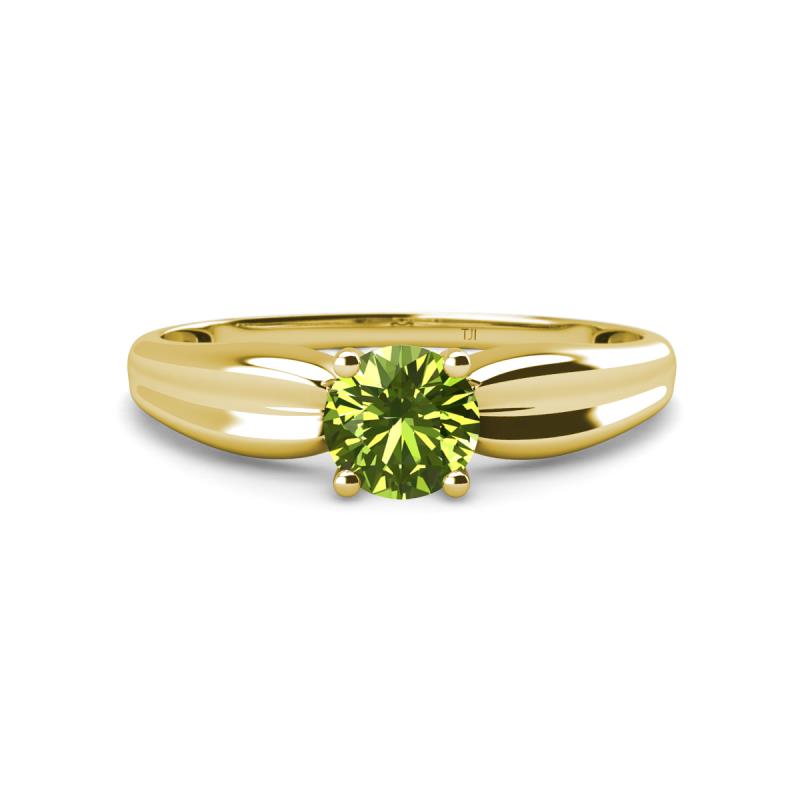Kelila 6.50 mm Round Peridot Solitaire Engagement Ring 
