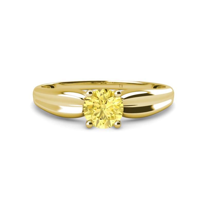 Kelila 6.00 mm Round Lab Created Yellow Sapphire Solitaire Engagement Ring 
