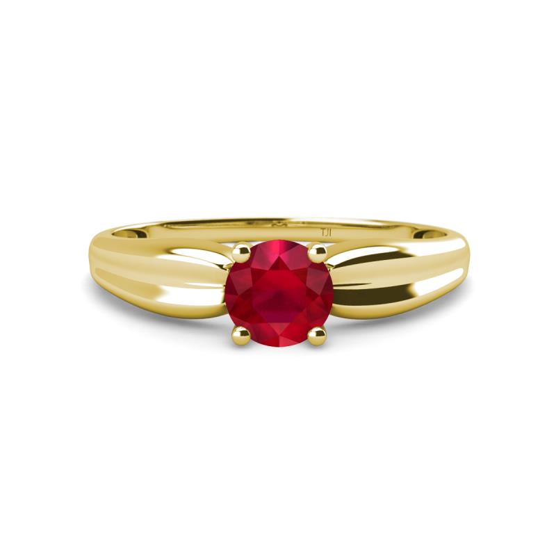 Kelila 6.00 mm Round Ruby Solitaire Engagement Ring 
