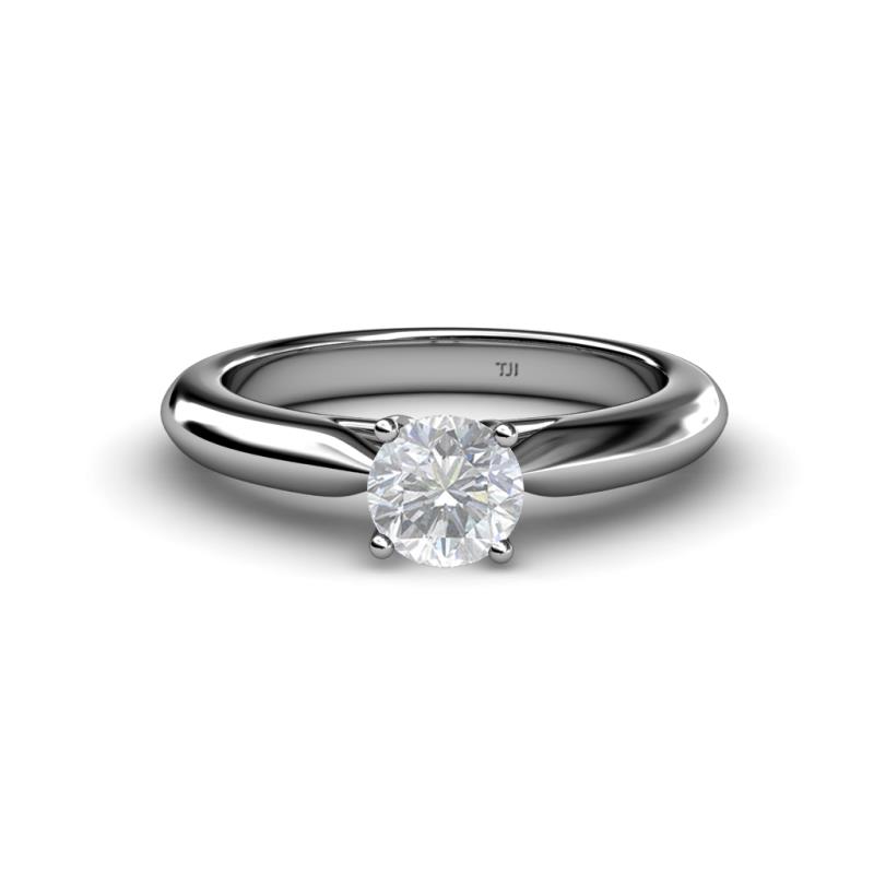 Akila White Sapphire Solitaire Engagement Ring 