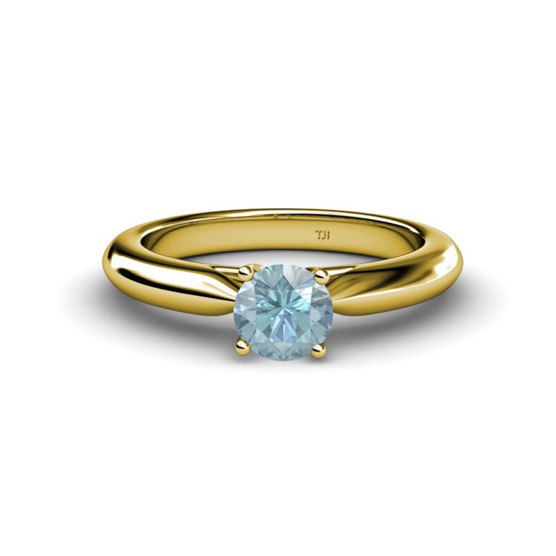 Akila Aquamarine Solitaire Engagement Ring 