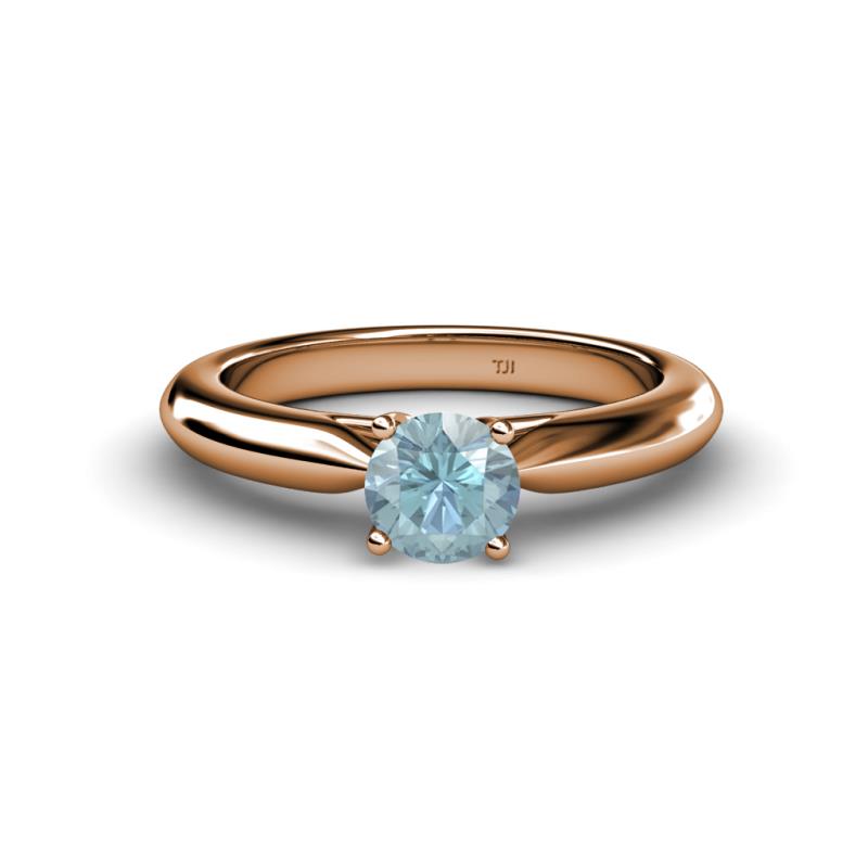 Akila Aquamarine Solitaire Engagement Ring 