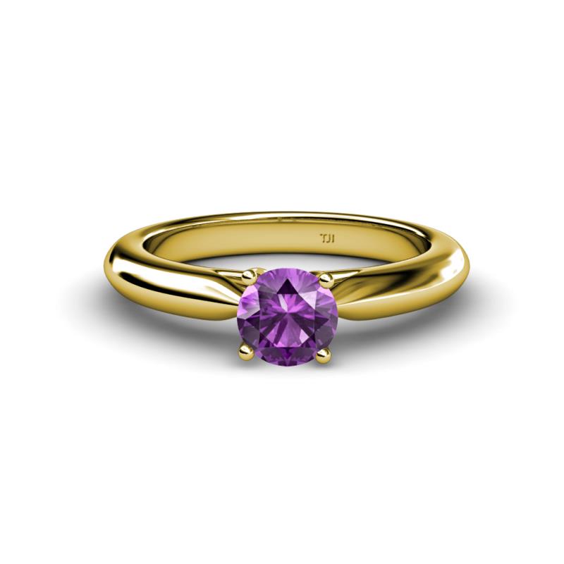 Akila Amethyst Solitaire Engagement Ring 