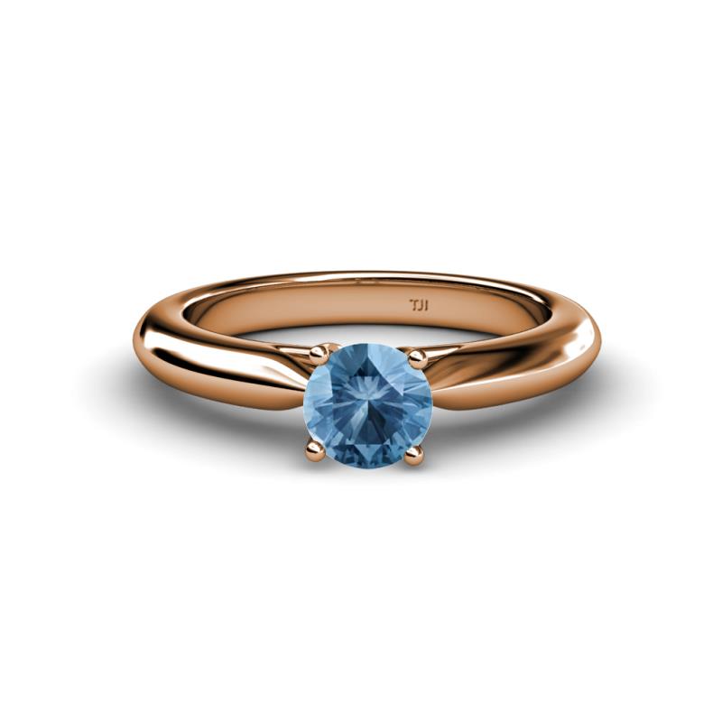 Akila Blue Topaz Solitaire Engagement Ring 