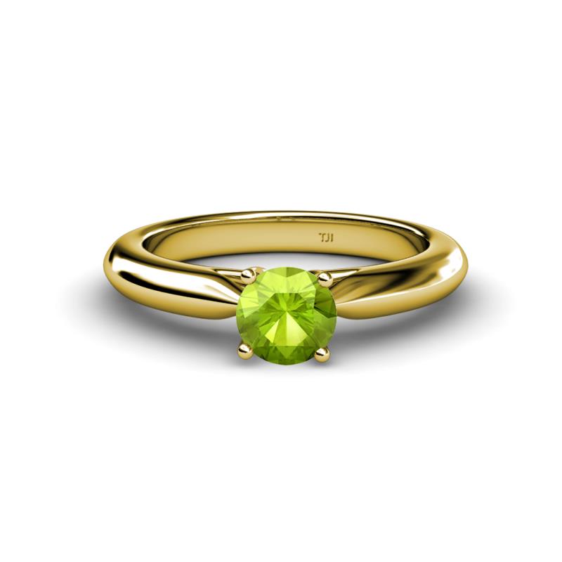Akila Peridot Solitaire Engagement Ring 