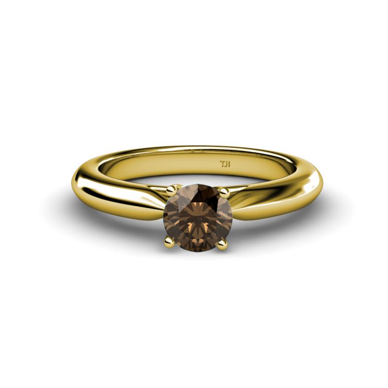 Akila Smoky Quartz Solitaire Engagement Ring 