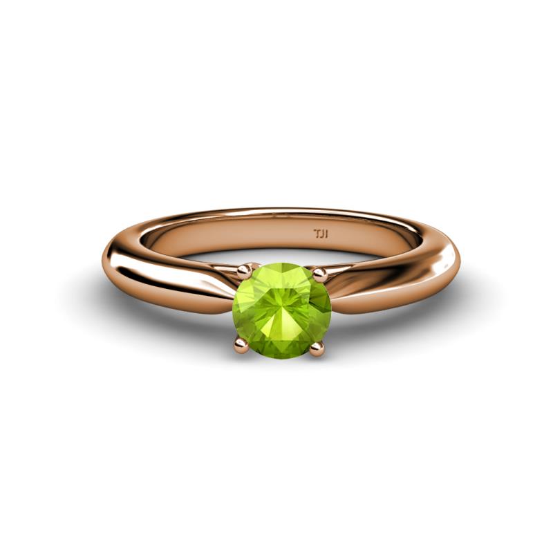 Akila Peridot Solitaire Engagement Ring 
