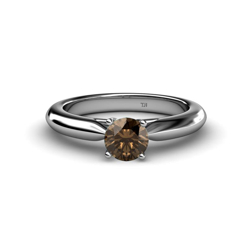 Akila Smoky Quartz Solitaire Engagement Ring 
