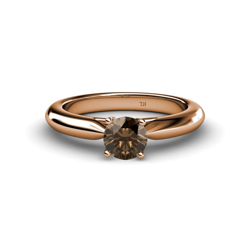 Akila Smoky Quartz Solitaire Engagement Ring 