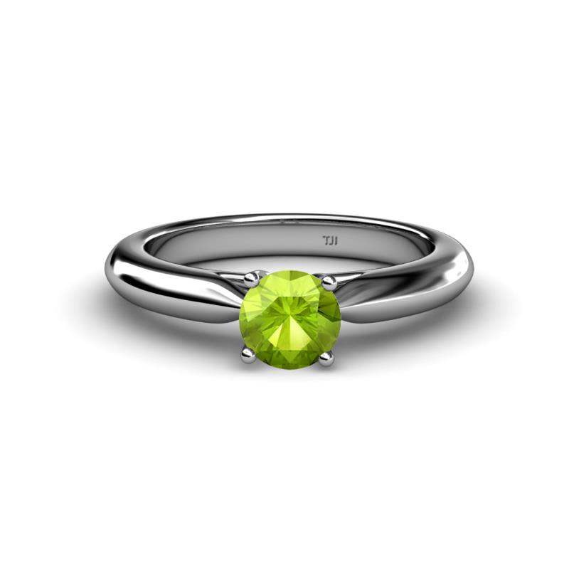 Akila Peridot Solitaire Engagement Ring 