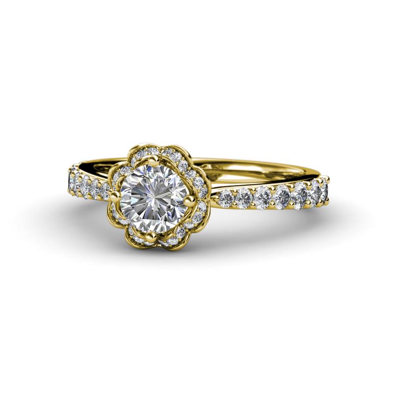 Florus Diamond Halo Engagement Ring 