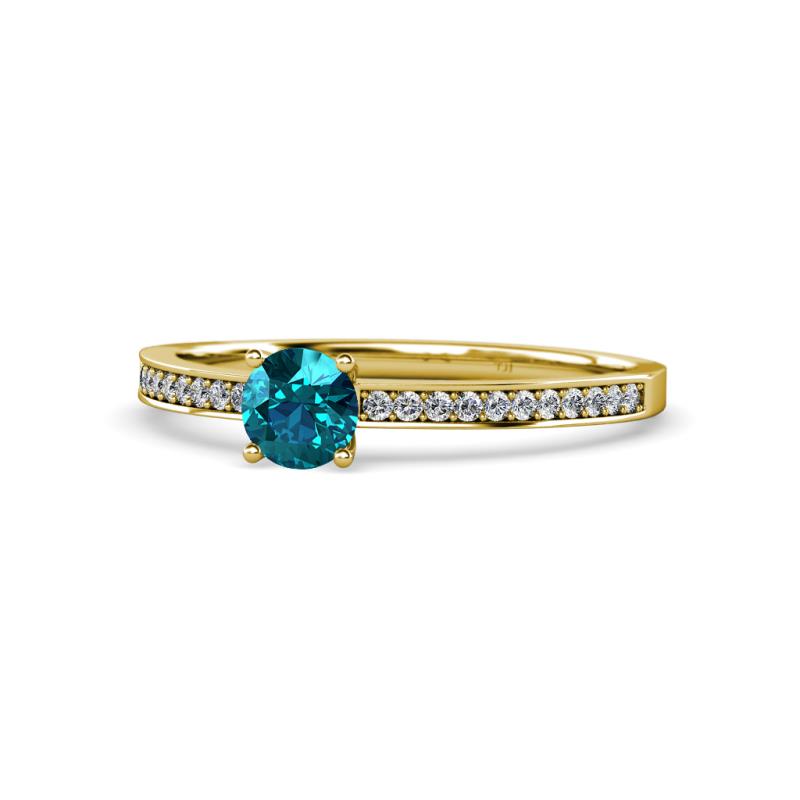 Celia London Blue Topaz and Diamond Engagement Ring 
