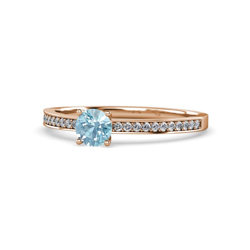 Celia Aquamarine and Diamond Engagement Ring 