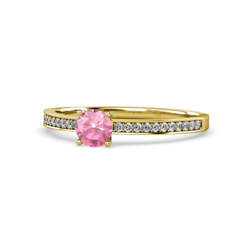 Celia Pink Tourmaline and Diamond Engagement Ring 
