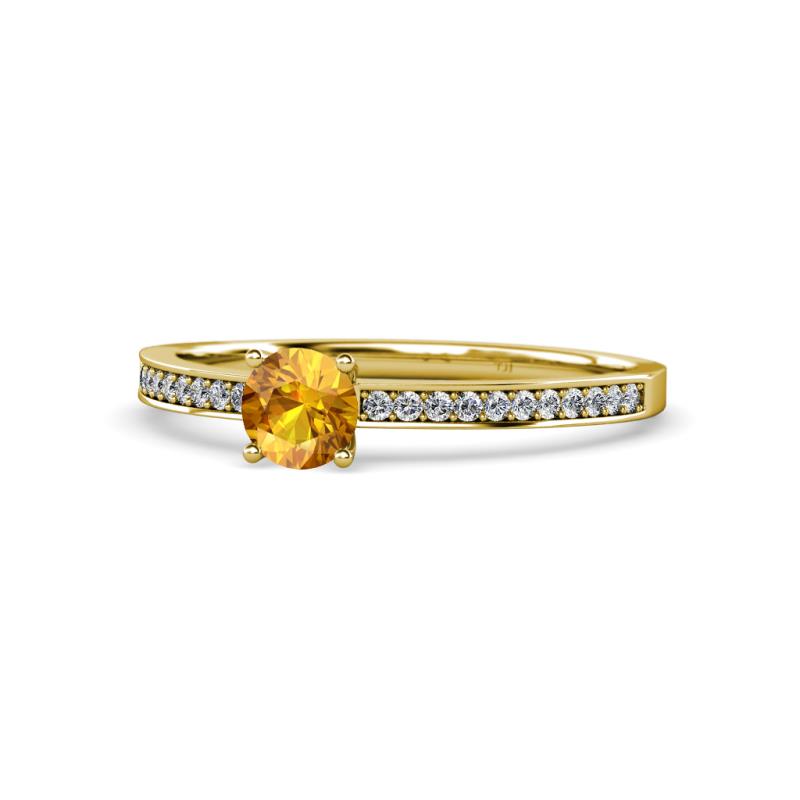 Celia Citrine and Diamond Engagement Ring 