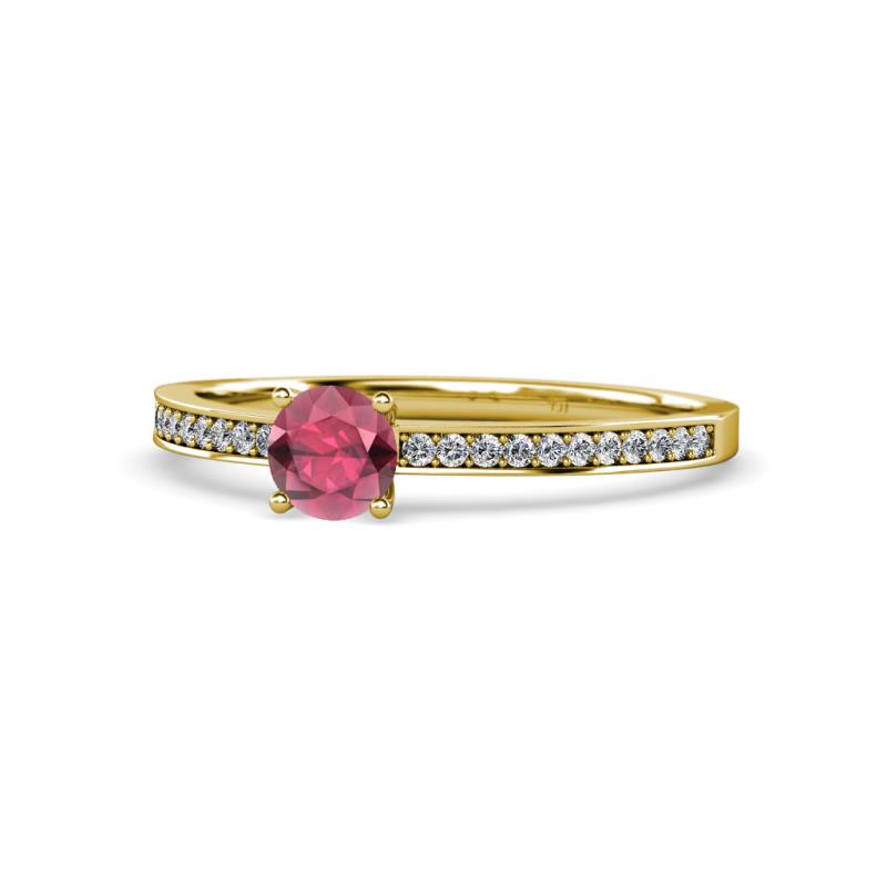 Celia Rhodolite Garnet and Diamond Engagement Ring 
