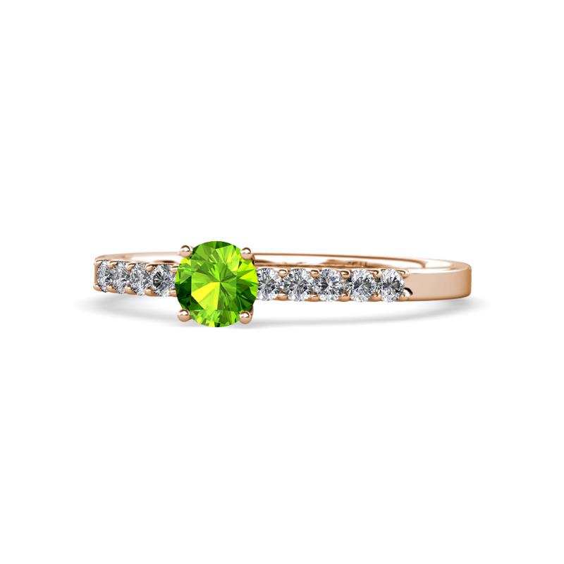 Juan Peridot and Diamond Engagement Ring 